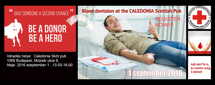 Blood Donation in Budapest at Caledonia pub-Inter Relocation
